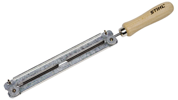 Support De Lime 2 En 1 Pour Tronçonneuse - Affûtage Chaîne 3/8" Avec Lime 4mm - Limiteur De Profondeur